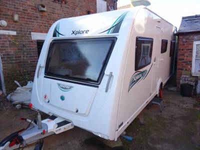 2016 Elddis Xplore 526 6 berth rear bunk beds caravan with motor mover for sale
