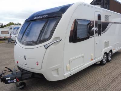 Swift Elegance 645 twin axle 4 berth fixed bed caravan for sale