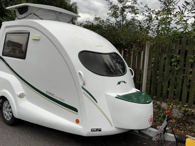 Go POD Going 3, 2 berth, micro tourer caravan, 2016, awning, 