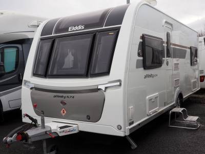 2019 Elddis Affinity 574 Twin fixed bed single axle touring caravan