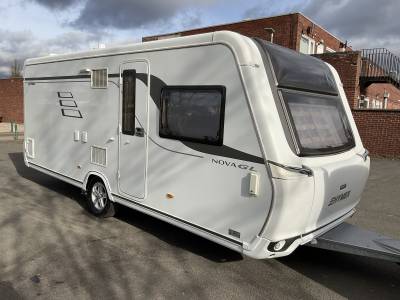 2016 Hymer Nova 545GL rear French bed front U shaped lounge quality 4 berth caravan for sale